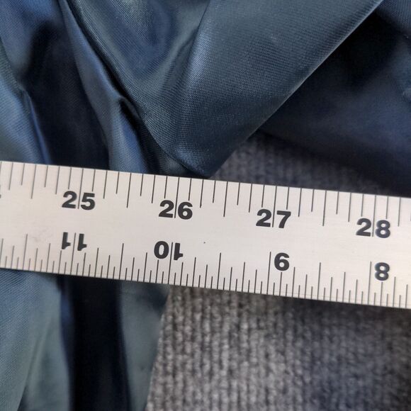 Men's Eagles Lodge #976 Bomber Jacket XXL Blue Snap Nylon Lined Vintage Made USA - Picture 13 of 13